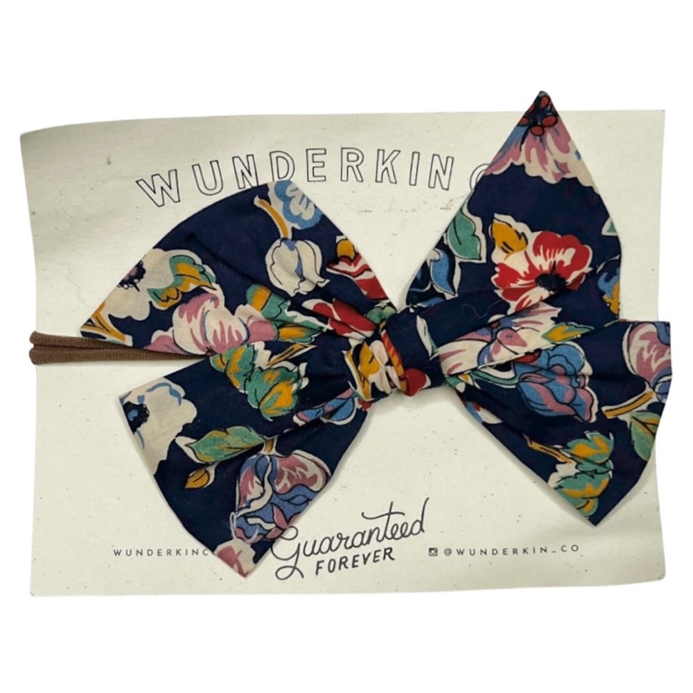Wunderkin‎ Floral Oversized Pinwheel Bow On Nylon Headband